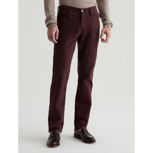 AG Adriano Goldschmied Graduate Tailored Leg Men's Size 29x32 Maroon Denim Jeans - Picture 1 of 13